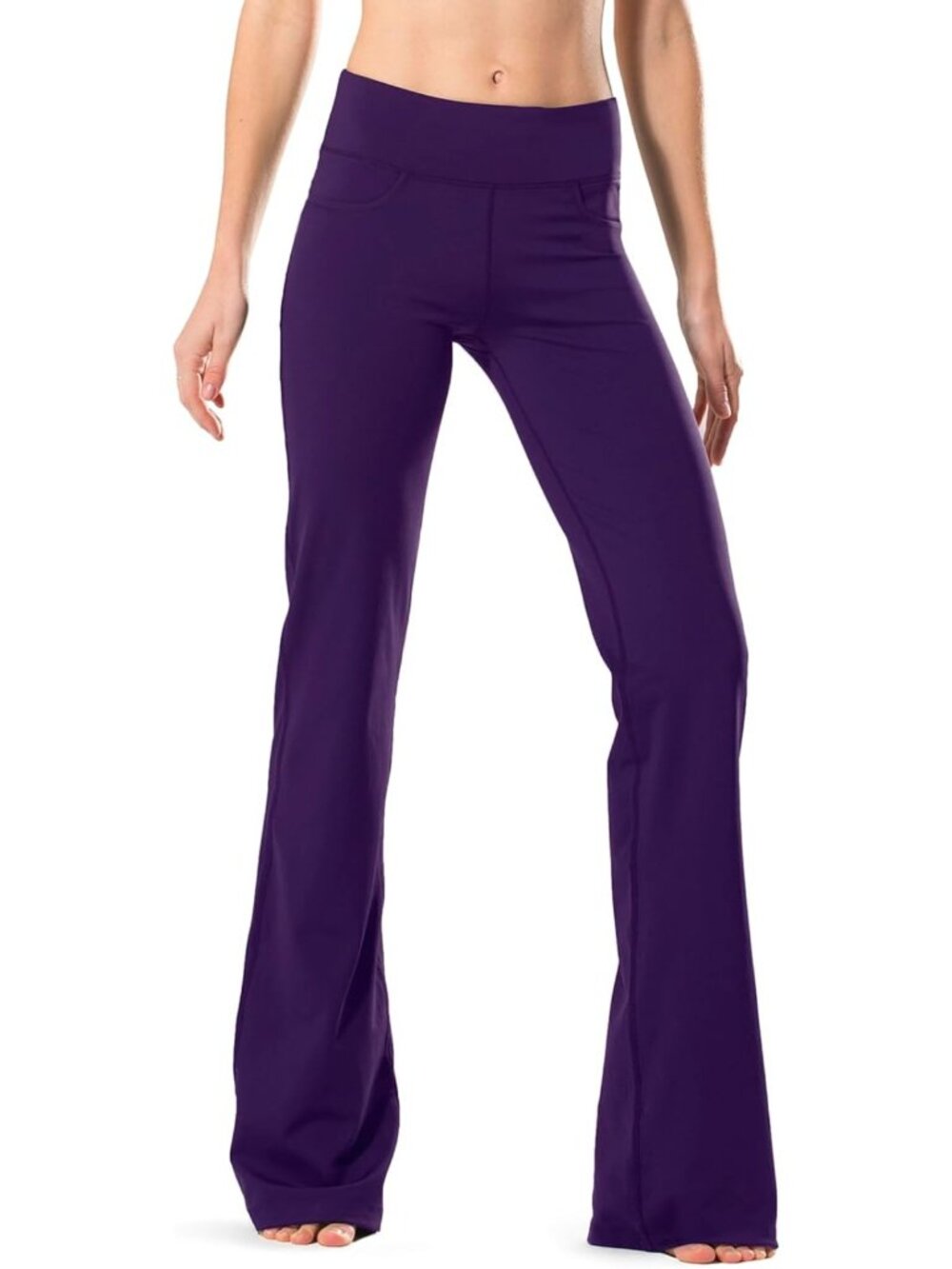 Flared Leg Bootcut Yoga Pants with Pockets - Regular & Tall Inseam Options